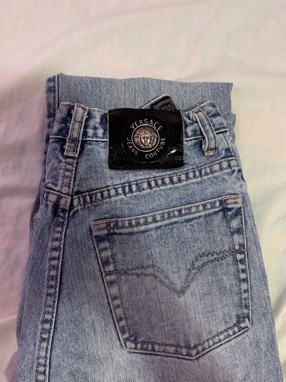 Versace Light Wash High-Rise Women's Jeans
